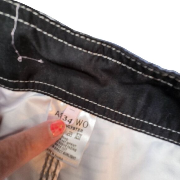 Billabong Board Shorts Checkered Swim Trunks Black & White Surf Size 34 JJ3985 - Picture 8 of 8